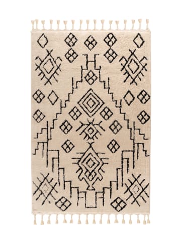Kayoom Hochflor Teppich Loris 525 in weiß - rechteckig