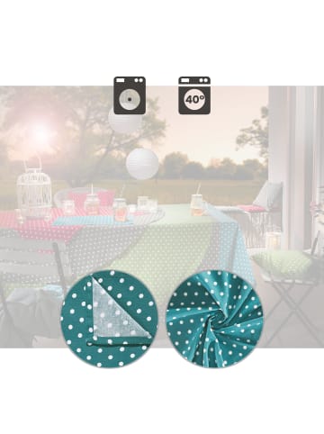 REDBEST Baumwolle Mitteldecke Orlando in petrol