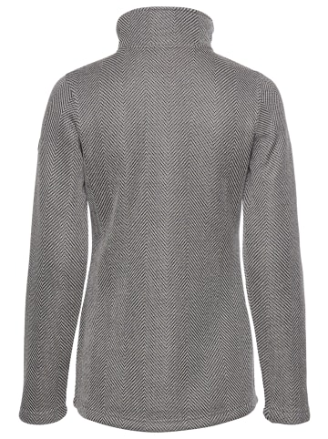 Polarino Strickfleecejacke in graumeliert
