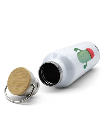 Mr. & Mrs. Panda Trinkflasche Edelstahl Kaktus Wut ohne Spruch in Weiß