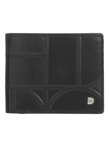 DuDu Up! Geldbörse RFID Schutz Leder 10.5 cm in black-orange