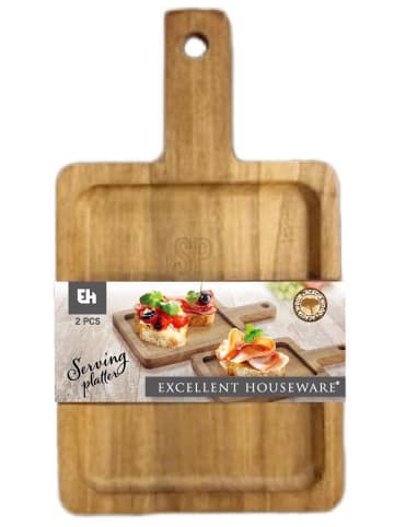 Excellent Houseware Servierbrett in braun