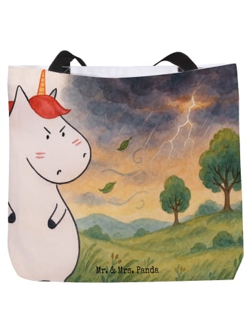 Mr. & Mrs. Panda Tasche Einhorn Wut Design ohne Spruch in Weiß
