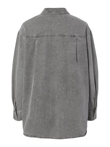 Pieces Jeanshemd in Grey Denim