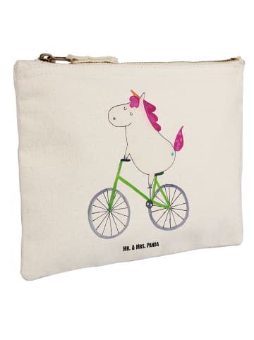 Mr. & Mrs. Panda Menschrmäppchen Einhorn Radfahrer ohne Spruch in Weiß