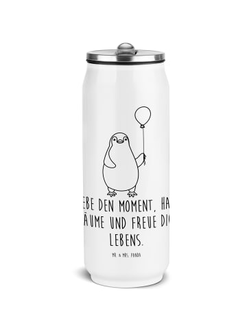 Mr. & Mrs. Panda Getränkedose Pinguin Luftballon mit Spruch in Weiß