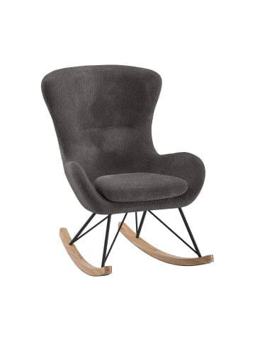 58 aufm Kessel SCHAUKELSTUHL Katreena 76x110x101 Anthrazit/Schwarz/Natur
