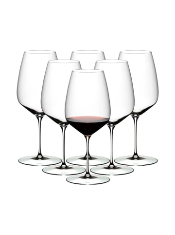 RIEDEL Glas 6er Set Cabernet Merlot Weinglas Veloce 829 ml in transparent