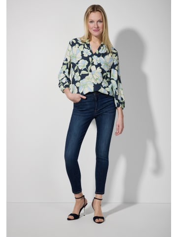 More & More Blumenprintbluse in floral print ink blue fond
