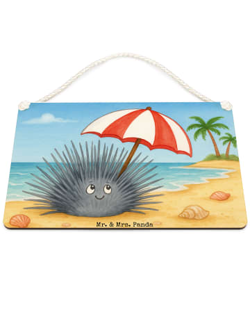 Mr. & Mrs. Panda Schild Seeigel Design ohne Spruch in Weiß