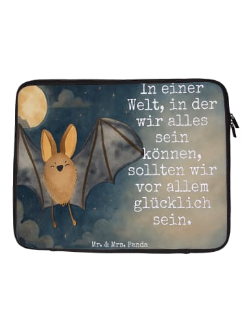 Mr. & Mrs. Panda Laptophülle Fledermaus Flügel Design mit Spruch in Weiß