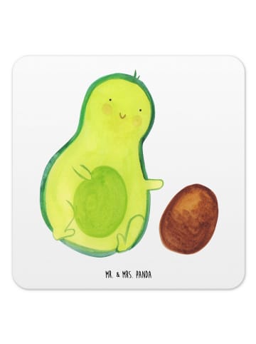 Mr. & Mrs. Panda coaster set Avocado Kern rollt ohne Spruch in Weiß