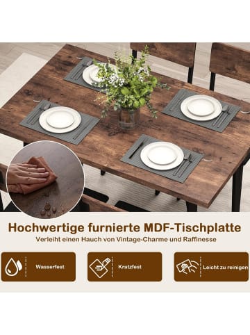 COSTWAY 5 tlg. Essgruppe in Braun