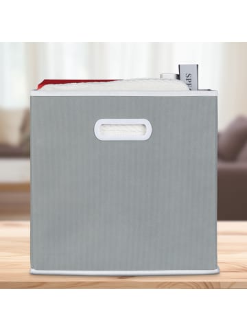 relaxdays 6x Faltbox in Braun - (B)30 x (H)30 x (T)30 cm