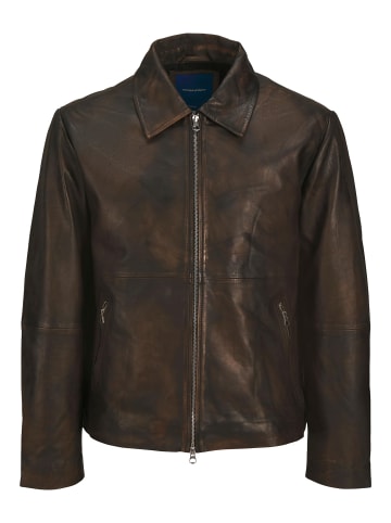 Jack & Jones Lederjacke in Chocolate Torte