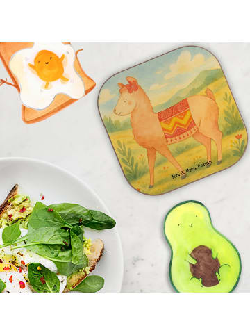 Mr. & Mrs. Panda Tischuntersetzer Alpaka Stolz Design ohne Spruch in Weiß