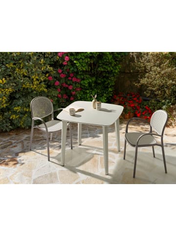 Beliani Esstisch SORICO in Beige - (W) 86 x (H) 77 x (L) 86 cm