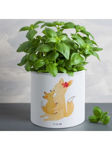 Mr. & Mrs. Panda Blumentopf Fuchs Mama ohne Spruch in Weiß