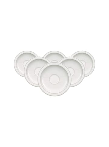 Villeroy & Boch 6er Set Espressountertassen Gray Pearl in Weiß ø 13 cm in weiß