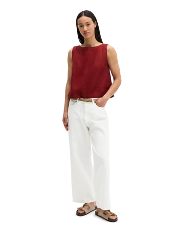 Marc O'Polo Ärmellose Leinenbluse regular in Tall Poppy