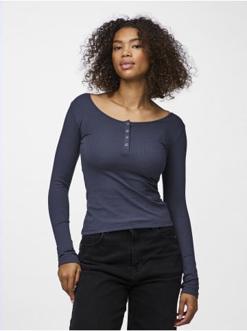 Pieces Oberteil mit langen Ärmeln in Ombre Blue
