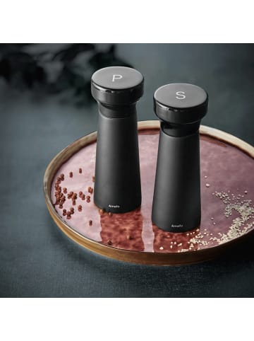 Amefa 2-tlg. Salz-/Pfeffermühle Set MODERN WOOD in schwarz