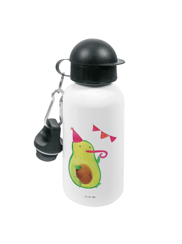 Mr. & Mrs. Panda Kindertrinkflasche Avocado Party Zeit ohne Spruch in Weiß