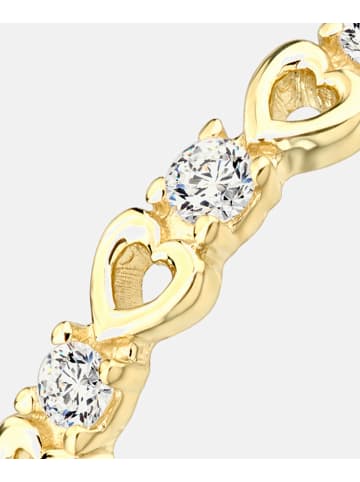 Vanlere Eternity-Ring aus 375 Gelbgold mit Zirkonia Herz-Design
