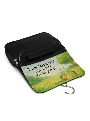 Mr. & Mrs. Panda Badetasche Schildkröten Paar Design mit Spruch in Weiß