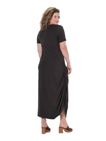 Ulla Popken Midikleid in schwarzbraun