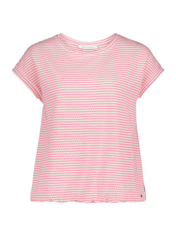 BETTY & CO Casual-Shirt mit Gummizug in Pink/Cream