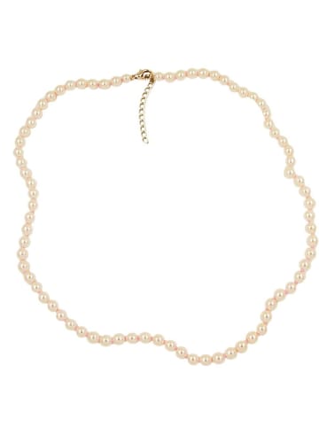 Gallay Kette 8mm Glasperlenkette geknotet cremefarben 65cm in creme