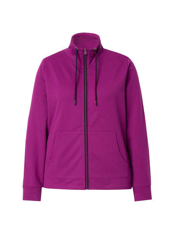 Ulla Popken Sweatjacke in brombeere