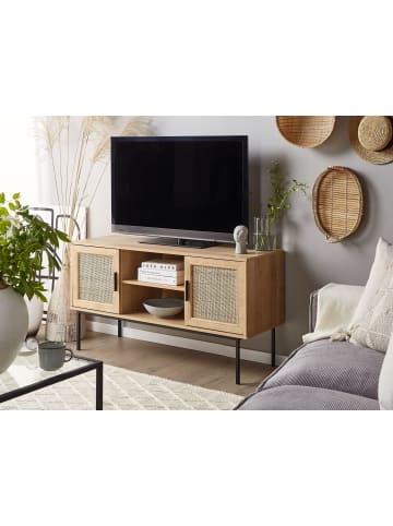 Beliani TV-Möbel PASCO in Braun/Schwarz - (W) 120 x (H) 63 x (L) 39 cm