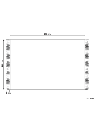 Beliani Kinderteppich GHARTA in Beige/Grau - (W) 200 x (L) 140 cm