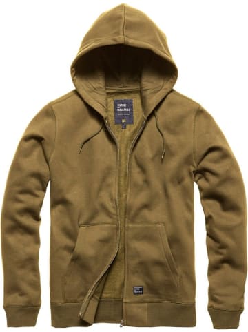 Vintage Industries Sweatjacke in Braun