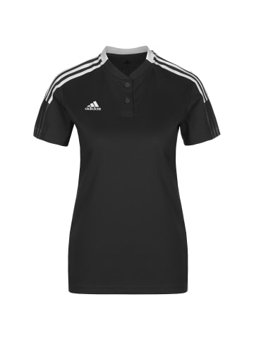 adidas Performance Poloshirt Tiro 21 in schwarz / weiß