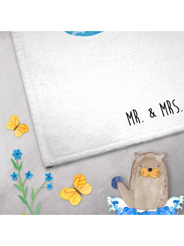 Mr. & Mrs. Panda Kleines Handtuch Hase Eier Malen ohne Spruch in Weiß