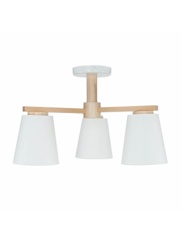 Licht-Erlebnisse Deckenlampe (B)45 x (L)45 x (H)32 cm in Holz WeißHolz Weiß
