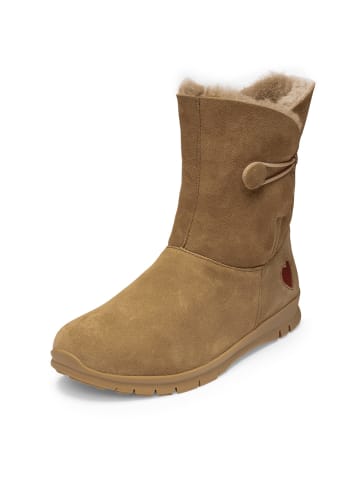 VITAFORM Veloursleder & Doubleface Stiefeletten in taupe