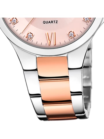 Festina Analog-Armbanduhr Festina Boyfriend silber, rosé mittel (ca. 34mm)