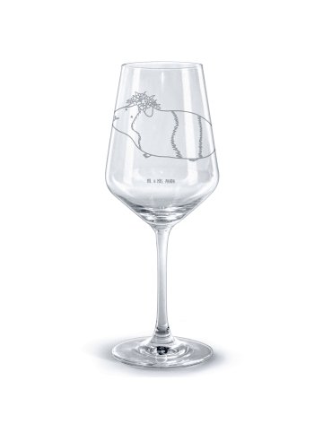 Mr. & Mrs. Panda Weinglas Meerschweinchen Weisheit ohne Spruch in Transparent