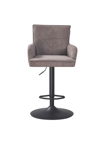 home24 home24 Barstuhl aus Textil im modernen Stil (2er-Set) in Taupe