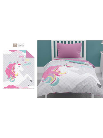 Carpe Sonno Tagesdecke Unicorn in Rosa