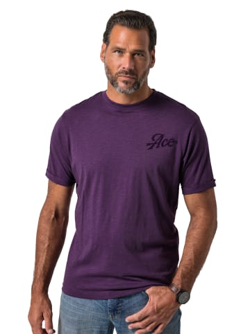 JP1880 Kurzarm T-Shirt in dunkelviolett
