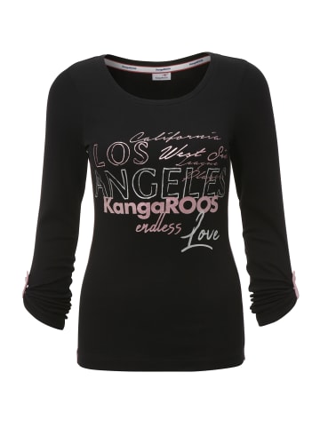 Kangaroos Langarmshirt in schwarz