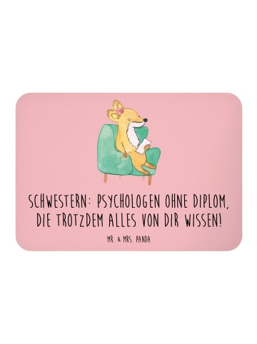Mr. & Mrs. Panda Magnet Schwestern Psychologen mit Spruch in Rot Pastell