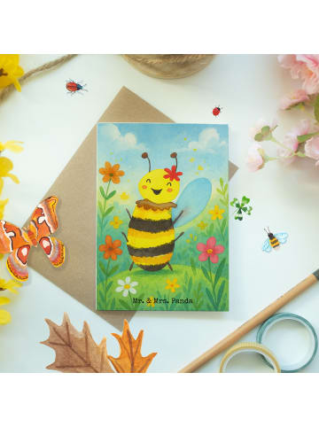 Mr. & Mrs. Panda babykarte Biene Happy Design ohne Spruch in Weiß