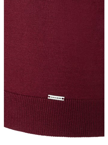 More & More feiner, zeitloser Halbarmpullover in pomegranate red