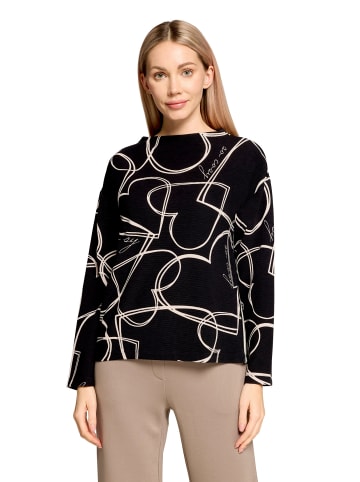 Betty Barclay Sweatshirt mit Rippenstruktur in Schwarz/Weiß